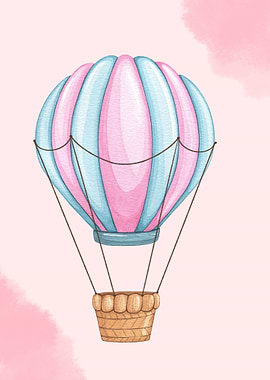Watercolor Hot Air Balloon
