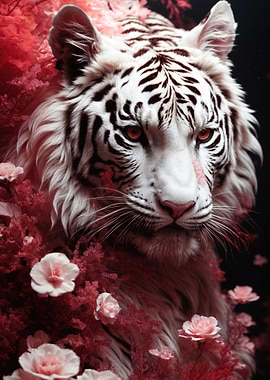 Enchanted white tiger