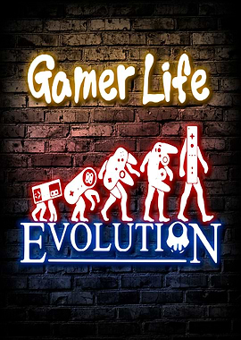 Gamer Life Evolution Neon