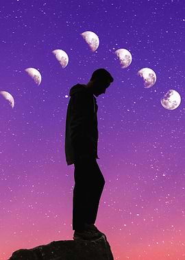 Standing Under Moon Phases