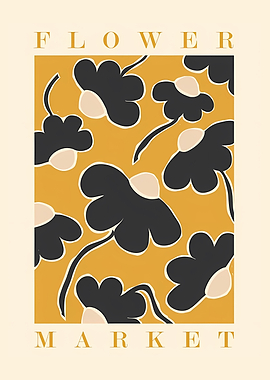 Flower market Black yellow