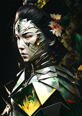 abstract Beautiful Geisha