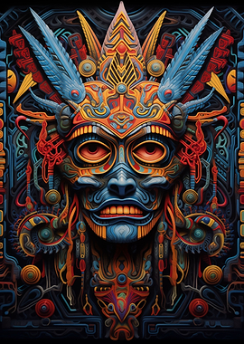 Warrior 2 Huichol Art