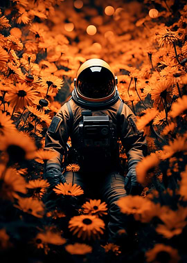 Astronaut in the Flowers