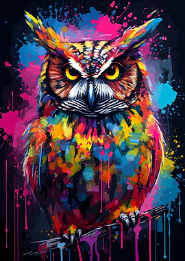 Owl Painting Bird