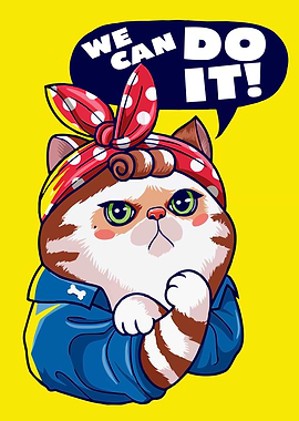 We can do it Funny Cat