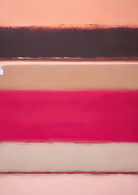 Abstract Pink Waves Poster