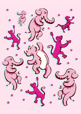 Pink Dancing Monkeys