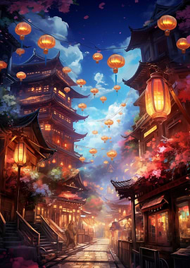 Japanese Village Lanterns