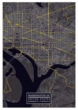 Washington DC Street Map
