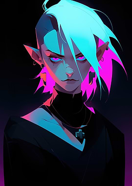 Neon Elf Girl