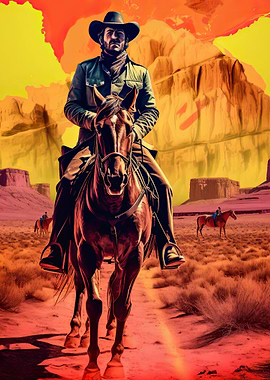 cowboy in the desert