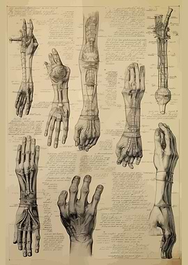 Human Hand Bones Medicine