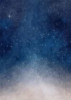 Night Sky Watercolor