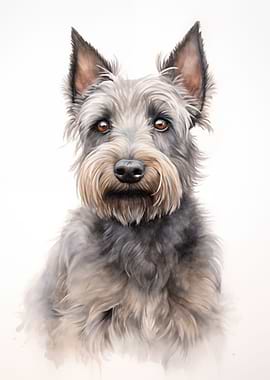 Skye terrier watercolor