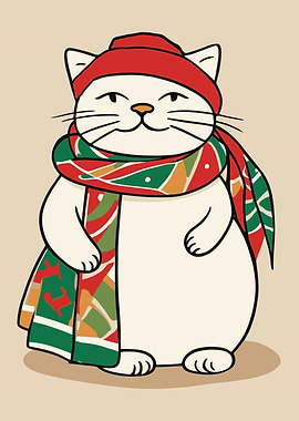 Cute Winter Cat Fashion