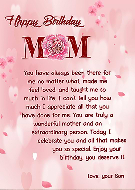 Happy Birthday Mom