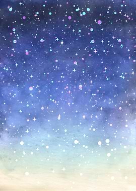 Night Sky Watercolor