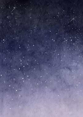 Night Sky Watercolor