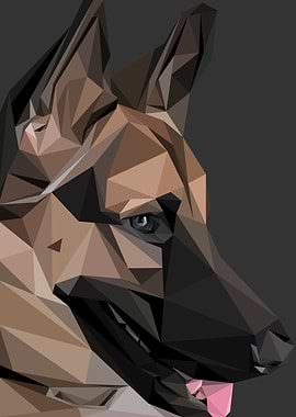 German Shepherd Abstract