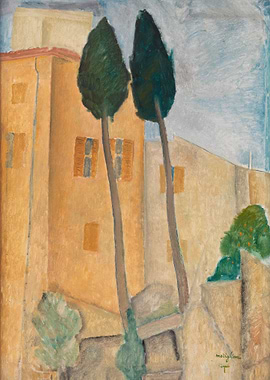 Cypresses and Houses