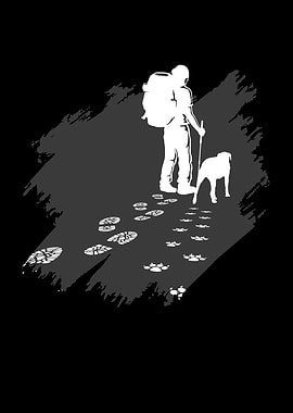 Hiker Tracks Dog Doggie