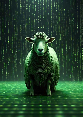Matrix Sheep Portrait