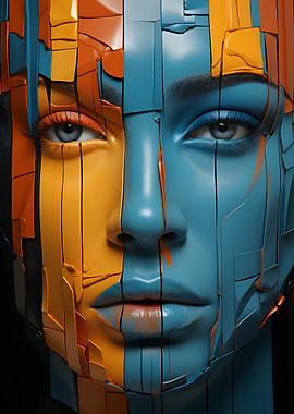 Surreal Woman Painting Art