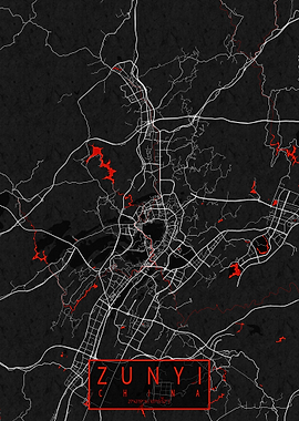 Zunyi City Map Oriental