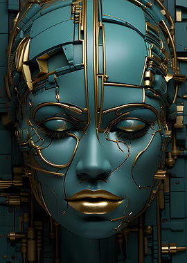 Surreal Woman Gold Deco