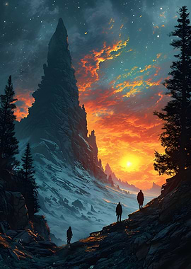 People futuristic planet