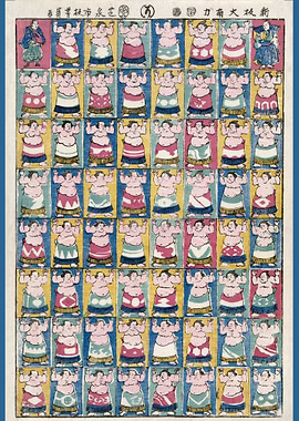 Sumo wrestlers 1852