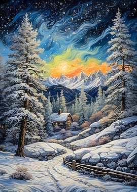 Van Gogh Winter Landscape