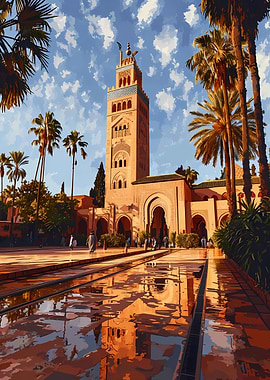 Moroccan Mosque Garden