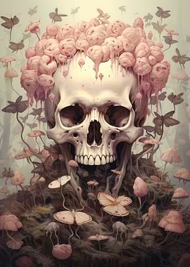 Skull moths and mushrooms