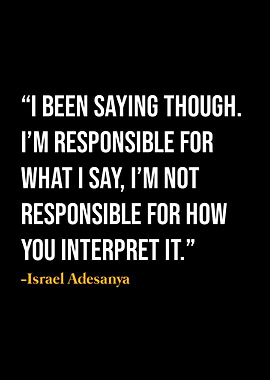 Israel Adesanya Quotes