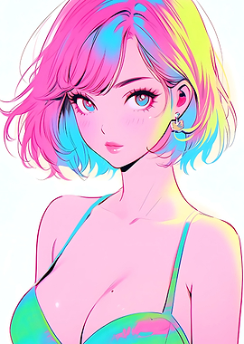 anime cool swimsuit girl