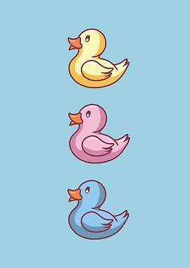 Three rubber duck