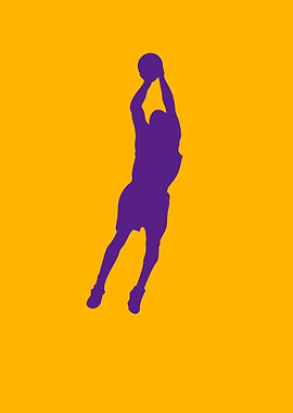 Basketball silhouette play