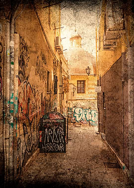Alleys of Cagliari italy