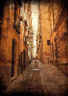 Alleys of Cagliari italy
