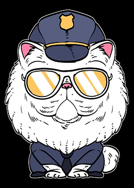 Cat Police Officer Cop Or
