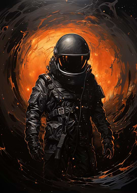 Astronaut Acrylic Style