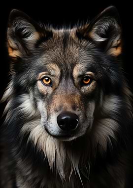 Wolf Cool Animal Portrait