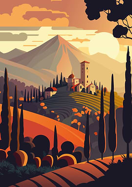 Countryside landscape