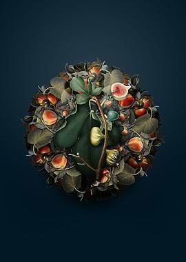 White Peel Fig Wreath