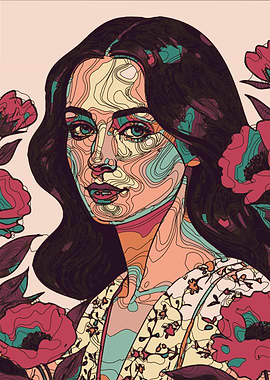 Floral Woman Portrait 14