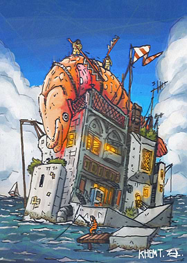 Big fish on the ocean outp