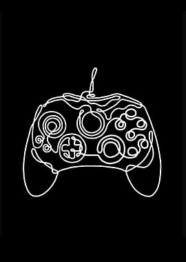 Gaming Console Line Art
