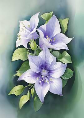 Purple spring flowers